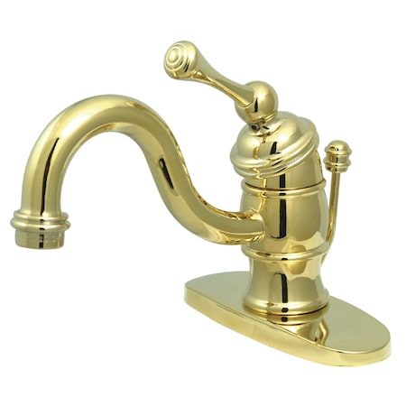 Kingston Brass 4" Centerset Single, Handle Bathroom Faucet, Polished Brass KB3402BL